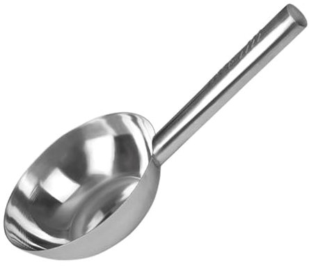 TOPPERFUN Cucharón de Acero Inoxidable Pequeño Mango Largo Engrosado, Pala Multiusos para Agua y Sopa, Utensilio de Cocina Doméstica Ergonómico para Limpieza y Servicio Diario