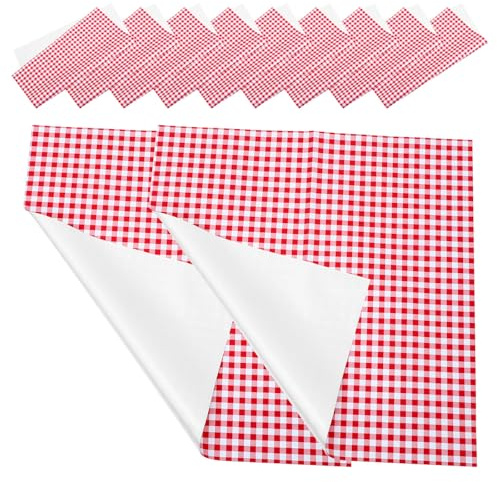 Healeved Carta da Regalo per Bouquet Floreali 20 Pezzi Rosso Classico a Quadri 58cm Carta Versatile per Imballaggio Regali e Matrimoni Elegante e Raffinata