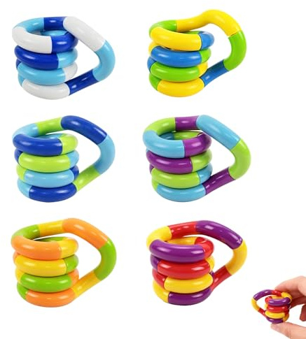 6 stycken 18 sektioner Fidget Set – Stressminskning för barn och vuxna för att främja hand-ögon-koordination och avkoppling – för särskilda behov Pussel Avslappning