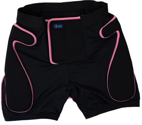 Ronyme Pantalones Cortos Acolchados Protectores de Cadera Profesionales Negros, Ropa Deportiva para Patinaje, Snowboard, Esquí y Otras Actividades, Pantalones Cortos de Protección para Adulto