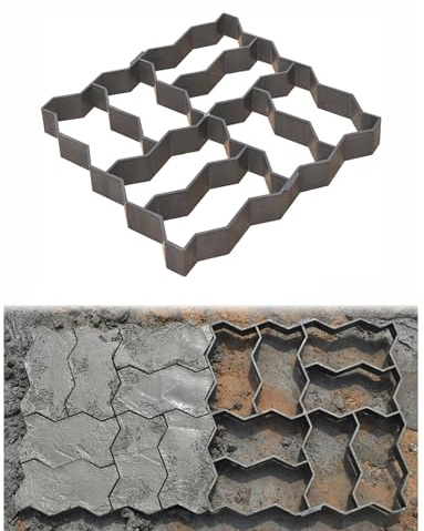 Pflasterstein-Gitter aus Kunststoff für Beton, wiederverwendbare DIY-Gehwegeformen für Pflasterstein, Gartenweg und Terrassenplatten