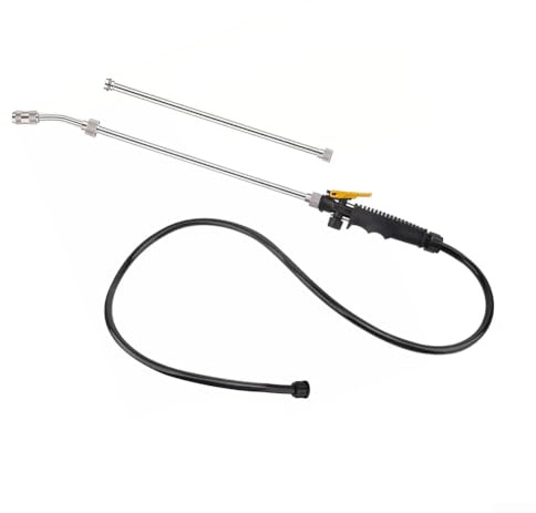Verstellbarer Sprühstab für P2800 P2803 Drucksprüher mit Verriegelungsmechanismus, Drehdüse und Edelstahl plus Gummiaufbau (112 cm)