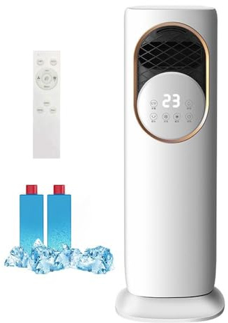 Tower Fan, Evaporative Air Cooler with Heating and Cooling, 180° Oscillation, Remote Control, 4L Water Tank, 3 Speed Settings air conditioner for Office andd Bedroom