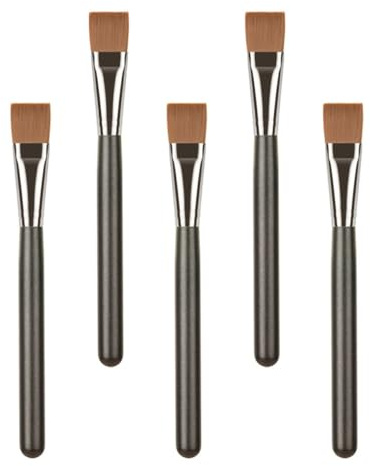 ROMISBABA Brochas para Mascarillas Faciales Set de 5 de Material Sintético y Madera Reutilizables y Prácticas para Cuidado Cutáneo en Casa