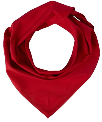 Whites Chefs Clothing 7266 Stalwart A054 Red Neckerchief, 80% polyester and 20% cotton, Size: 36 x 25
