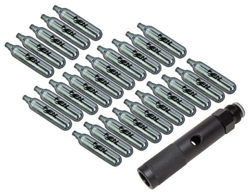 New Legion Paintball Quick Change Adapter + 25x CO2 Kapseln (12g)