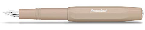 Kaweco SKYLINE SPORT Füllhalter Macchiato I Premium Füllfederhalter für Tintenpatronen mit hochwertiger Stahlfeder I Füllfederhalter 13 cm I Füller in Beige I Federbreite: B (Breit)