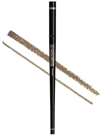WUNDER2 WUNDERBROW Dual Precision Brow Liner - Brunette Colour - Angled Liner and Smaller Tip for Perfect Eyebrows on-the-go