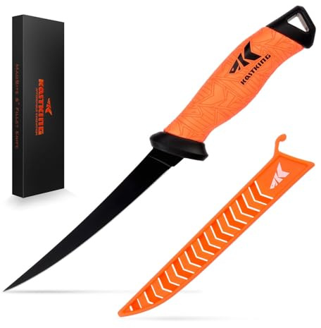 KastKing Speed Demon Pro Fillet Knife - Razor Sharp G4116 German Stainless-Steel Blade, Professional Level Knives for Filleting and Boning, Non-Slip Handles, Includes Protective Sheath