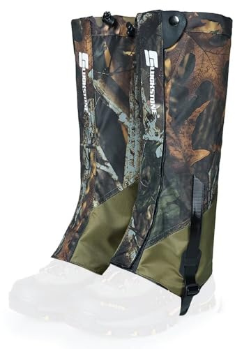 Outdoor Camouflage Snowproof Waterproof Snow Boot Gaiters Legging Gaiter High Leg Cover for Hiking Walking Climbing Hunting
