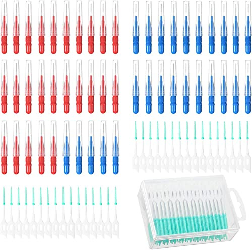 Boao 250 Pcs Interdental Brush Teeth Floss Picks Cleaning Tool Refill Dental Flossing Picks Tooth Dental Flosser Toothpick Cleaners