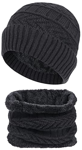 Cappello da Uomo Invernale Lavorato a Maglia Spessa Classica, Moda Spessa Calda
