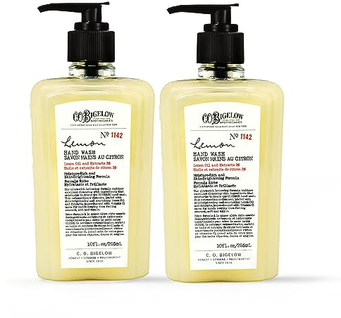 C.O. Bigelow Lemon Hand Wash, Pack of 2 Liquid Hand Soap with Lemon Extract & Aloe Vera, 10 Fl Oz