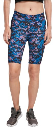 Urban Classics Damcykelbyxor Ladies High Waist Camo Tech Cycle Shorts, knälånga leggings för kvinnor finns i många färger, storlekar XS – 5XL