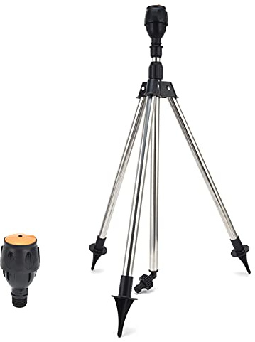 Mumusuki Arroseur D'arrosage Permanent, Arroseur Rotatif Automatique avec Trepied Buse D'arrosage 360 Degres pour L'irrigation Agricole du Jardin