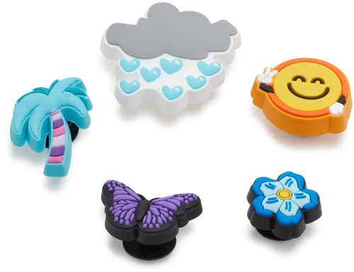 Crocs Unisex Jibbitz Shoe Spirit Mädchen Multipack, Charms für Teenager, Chill Summer, 5 Pack