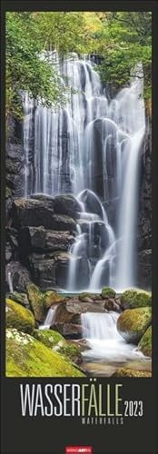 Wasserfälle XXL - Kalender 2023 - Fotokalender im Vertikalformat - Weingarten-Verlag - Wandkalender mit kraftvollen Naturaufnahmen - 34 cm x 98 cm