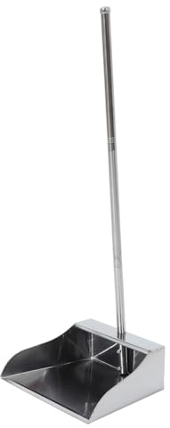 jojofuny Pelle à Ordures en Acier Inoxydable avec Grand Manche Ergonomique, Grosse Capacité et Large Entrée pour Nettoyage Facile la Maison Cuisine