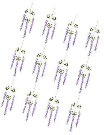 Garneck 12stücke Künstliche Seidenglyzinien Hängende Ranken Simulation Blumen Für Hochzeit Zuhause Wand Tür Fenster Dekoration