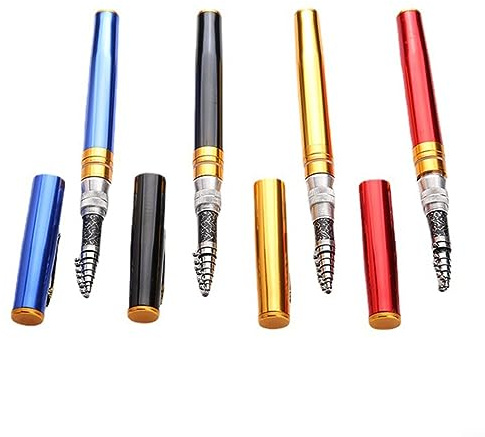 2,1 m 1 Stück tragbare Mini-Angelrute Stift Rute, verbesserte Version tragbare Angeln Trolling Gear, Meer Rute Angelrute Stift Rute, zufällige Farbe