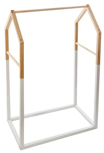 TIENDA EURASIA - Perchero de Ropa Infantil | Perchero Tipo Burro de Ropa Infantil | Estructura de Madera Resistente | Diseño Nórdico | Ideal para Decoración de Interior (Casa - 60 x 37 x 100 cm)