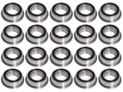 Flanschlager MF105 2RS 5x10x4 mm Miniaturkugellager 20 Stück - rcbay | Chromstahl beidseitig gummigedichtet