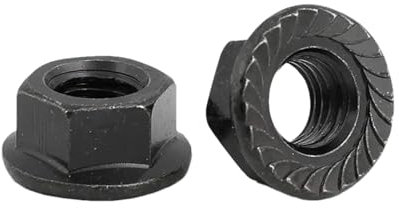 Dado Flangiato Esagonale In Acciaio Al Carbonio Nero/Dado Di Bloccaggio Esagonale M2-M16 2pcs M16