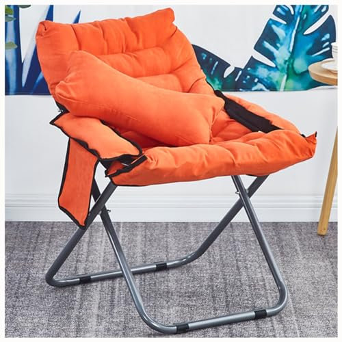 ZTGL Orange1, Tragbare Campingstuhl mit Hoher Rückenlehne, Faltbar Angelstuhl, Ultragroß mit Hochlehner Gepolster Klappstuhl, Klappbarer Campingstuhl mit Hoher Rückenlehne