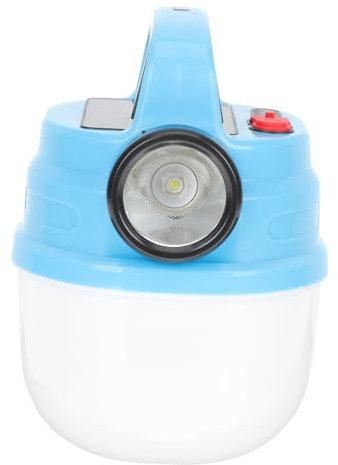 Anneome 1stück Wiederaufladbare Solar Campinglampe Mit Tragbarem Design Notfallzeltlampe Für Outdoor-aktivitäten Verstellbare Helligkeit Handlich Und Energiesparend Klein Blau