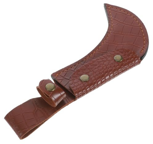 SHOWERORO Funda Protectora Para Cuchillo Curvado De Cuero Pu Resistente Cubierta Creativa Para Cortar Frutas Segura y Ligera