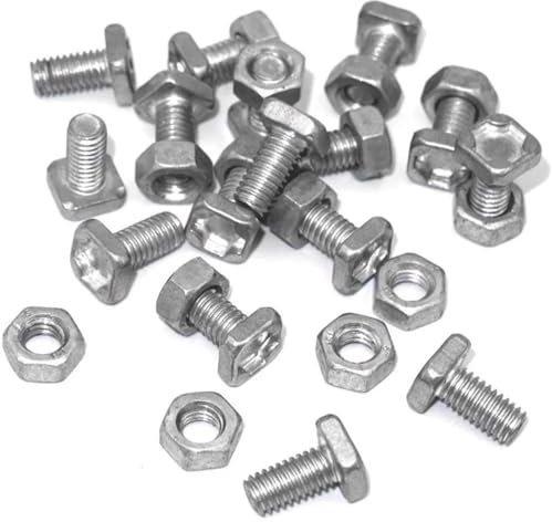 WENYOG Hammerkopfschrauben 50/100Set Gewächshaus-Muttern, Bolzen-Set mit hoher Härte, verformungssicheres Aluminium-Gewächshaus-Reparaturset, Gewindeschrauben(50pcs)
