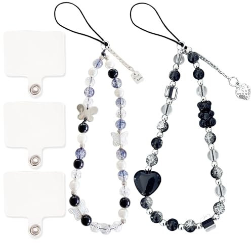 NYGGTYK Partes De Las Cadenas Coles De Teléfonos Móviles, 3 Partes De Sellos De Teléfonos Móviles Transparentes, Cordón Móvil Creativo Y De Moda, Decoración De Accesorios para Teléfonos Móviles