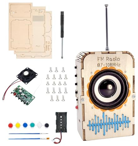 Radio Bausatz DIY Kits Holz Radio Lautsprecher Bausatz Holz Experimente Wissenschaft für Kinder Spielzeug ab 8-12 Jahre Jungen Teenager Jungen Geschenk