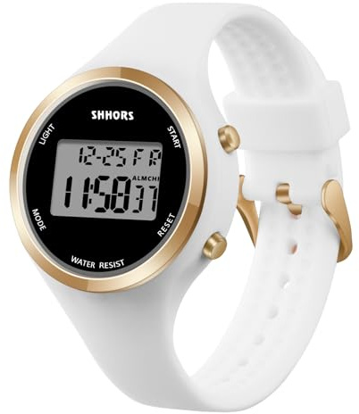 AOOSU Reloj para Mujer con Correa de Silicona, Relojes Deportivos de LED, Relojes Digitales con Alarma Luz LED y Fecha, Reloj de Pulsera para Exteriores para Estudiantes y Niñas