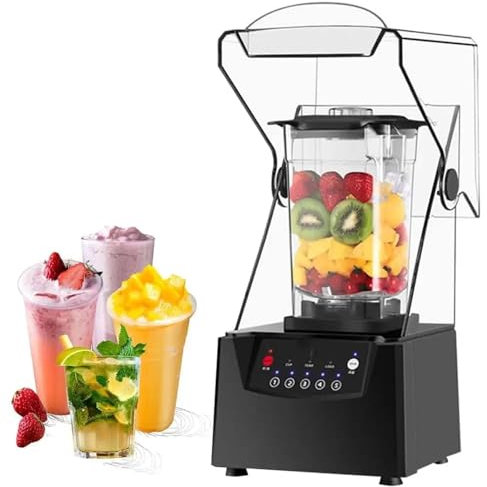 HCAUYNN Machine à Glace PiléE Professionnelle, Blender éLectrique pour Smoothies Aux Fruits, 5 PréRéGlages RéGlables, Insonorisé, pour Magasin De Boissons, Maison Ou HôTel.