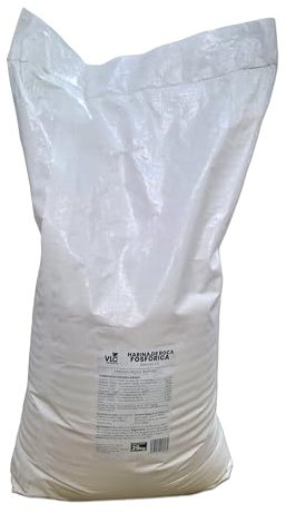 Harina de Roca Fosfórica 100% Natural 25 kg – Aporte Mineral de Fósforo, Calcio y Hierro – Aporte para Árboles Frutales y Cítricos – Mejora del Suelo y Desarrollo Radicular