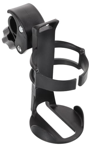 Portavasos Ajustable de Pp para Cochecito, Scooter y Silla | Rotación Multiángulo y Sujeción Segura, Apto para Taza o Botella, Color Negro