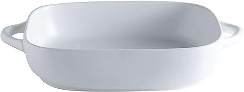 ABBNIA Plato Llano, Plato Hondo, Taza sopera, Platos para Horno, Bandeja Grande para lasaña, Plato de cerámica para Horno, Bandeja Rectangular Honda para Hornear,
