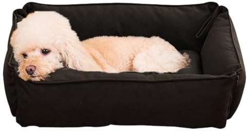 Letto per cani e gatti, misura media, impermeabile, ortopedico, per cani, gatti, lavabile, antiscivolo, resistente, rettangolare, calmante (grigio, 70 x 50 x 20 cm)