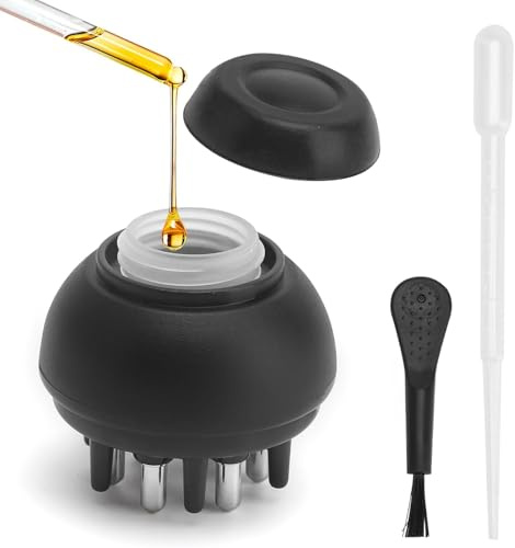 LOLANIUT Kopfhaut Massagebürste mit 6 Nadeln,Haaröl Applikator & Scalp Massager für Kopfhautpflege,Applikator Flasche Haare Zur Haarbehandlung & Massage Zuhause Oder Unterwegs für Männer und Frauen