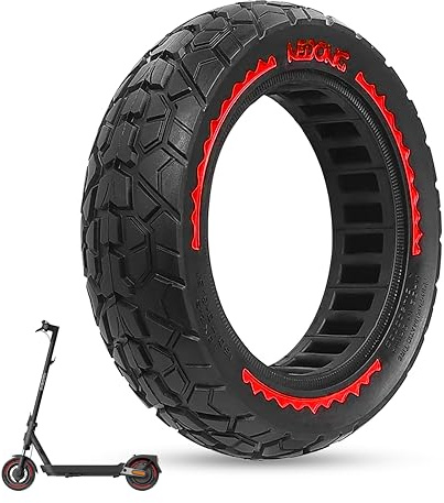 ANSENI Rueda Maciza 60/70-6.5,Neumatico 10 pulgadas 10x2.50-6.5, Rueda Antipinchazo para Patinete Eléctrico Segway Ninebot E3 E,Ninebot Max G30/G30D, Xiaomi 5/5 Pro/5 Max,Smartgyro K2 (1 Rueda)
