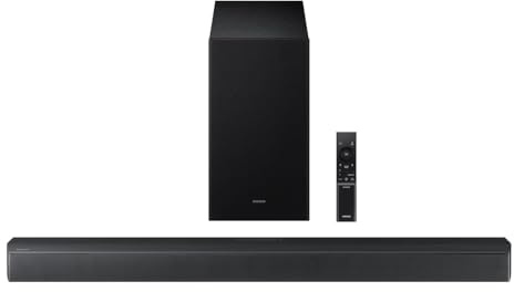 Samsung B-Series Soundbar for HomeHW-B650F 3.1ch Soundbar w/Dolby 5.1 DTS Virtual:X, Bass Boosted, Built-in Center Speaker, Bluetooth Connection, Voice Enhance & Night Mode, Subwoofer Included(Black)