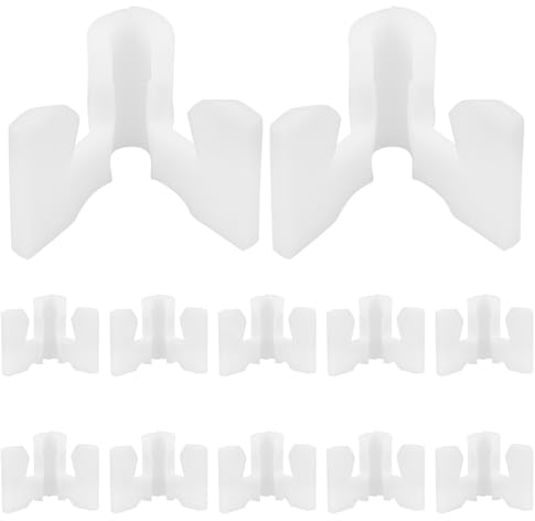 VOSAREA 40pcs White Plastic Shoe Rack Hardware Organizer Pipe Fittings with Secure Support and DIY Storage Brackets for Wardrobe Rack and Cabinet Pipe Shelving