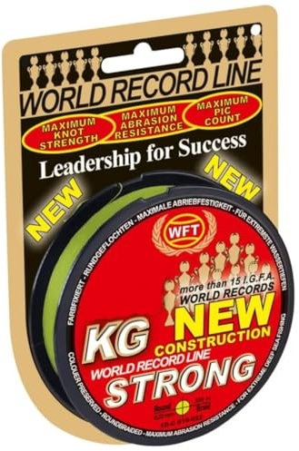 WFT 0,22mm 32kg Strong Chartreuse - 300m geflochtene Angelschnur, Geflechtschnur, Raubfischschnur