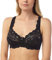 Lifeessentials11 LACE Full Cup Non-Padded Support Underwired Bra, Black & White, Size 34-44, B-DD (DD, Black, 38)