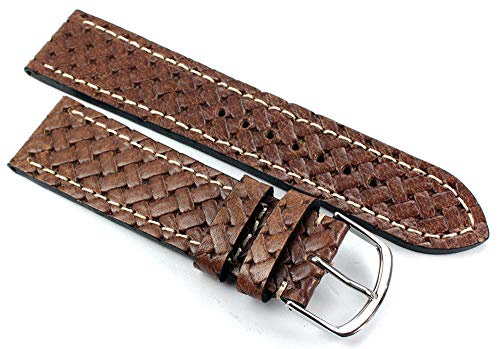 Sulla Kalbsleder geflochtene Prägung Uhrenarmbänder für Herren | Handgefertigt in Deutschland; Kalbsleder