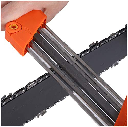 Fulltime(TM) Afilador de Cadena 2 en 1 Cadena Herramienta, Afilador Motosierra Afilado Cadena Motosierra Portatil Rápido Afilar, Afiladora para Cadenas Motosierra (4.0mm)