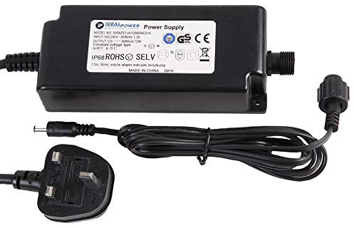 Fuente de alimentación IP68 12V 6A 72W para alimentación ideal, adaptador de enchufe externo, convertidores CA/CC, fuentes de alimentación