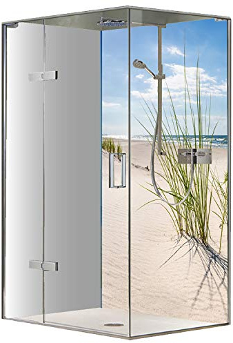 Original FLYERANDPRINT - SHOWER-PLATE, Alu-Dipond, OHNE FUGEN, Fliesenersatz, Duschrückwand, Wunschmaß, Dusche, Bad, Wandverkleidung, Wandverkleidung, DS-17-62 (Einzelplatte, 120 x 200 cm)