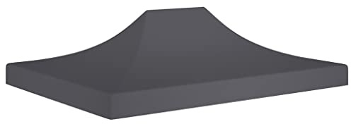 vidaXL Toit de Tente de Réception Toile de Toit de Chapiteau Remplacement de Toit de Tente Escamotable Pavillon de Jardin 4,5x3 m Anthracite 270 g/m²